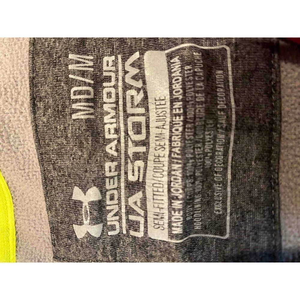 Under Armour AU Storm Pullover Semi Fitted Gray Pink Women's Hoodie Size M - Picture 4 of 4